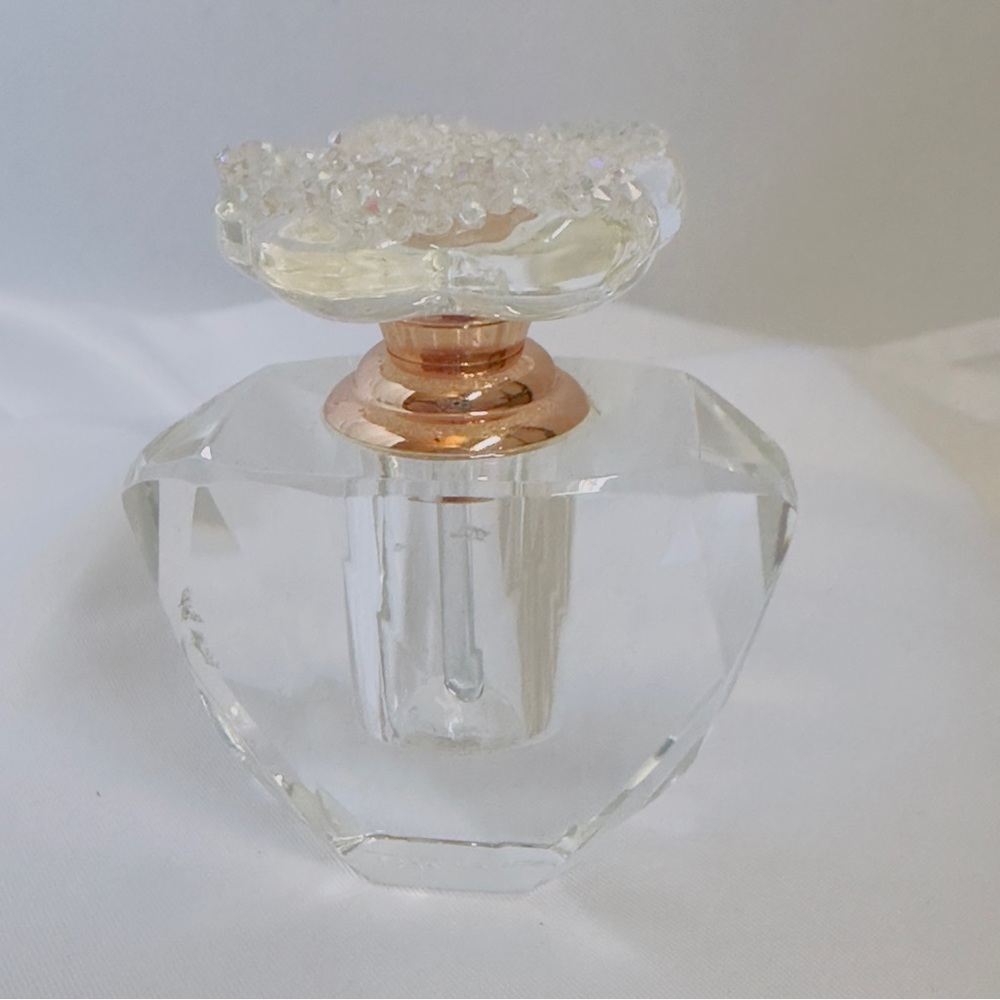 Lot of 3 Miniature Clear Glass Faceted Perfume Bottles with Daubers - Picture 6 of 16